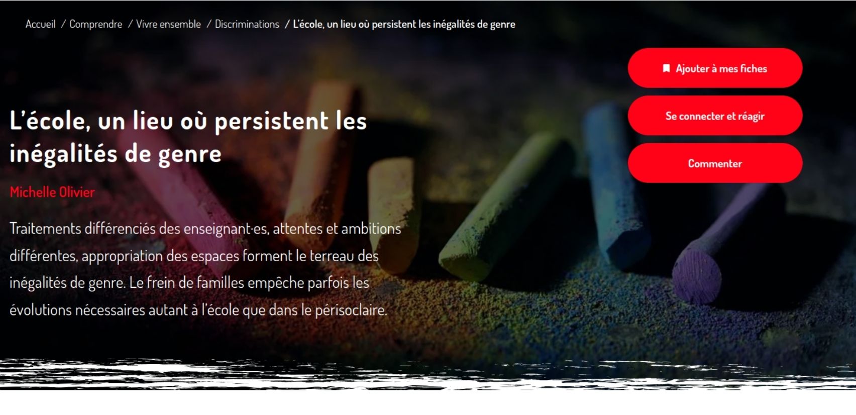 Cet article montre que malgré la mixité scolaire et les textes officiels, l’école reste un lieu où persistent des inégalités de genre produites par des traitements différenciés inconscients des enseignant·es, des attentes et ambitions genrées, et une appropriation inégale des espaces (classe, récréation), tout en pointant les freins liés aux réticences familiales et politiques et en proposant des pistes de formation et de ressources pour déconstruire ces stéréotypes.