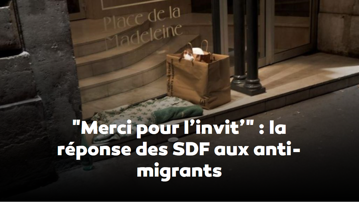 Les personnes anti-migrants "qui préfèrent aider nos SDF", ces derniers vous ont entendu et vous lancent un pari.