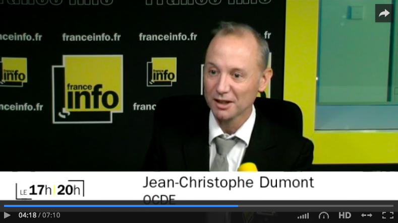 Jean-Christophe Dumont, économiste à l'OCDE, France Info, 22 septembre 2015
